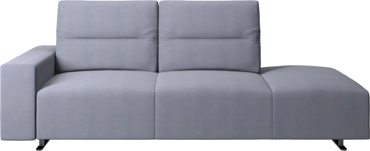 Hampton sofa with adjustable back and lounging unit right side