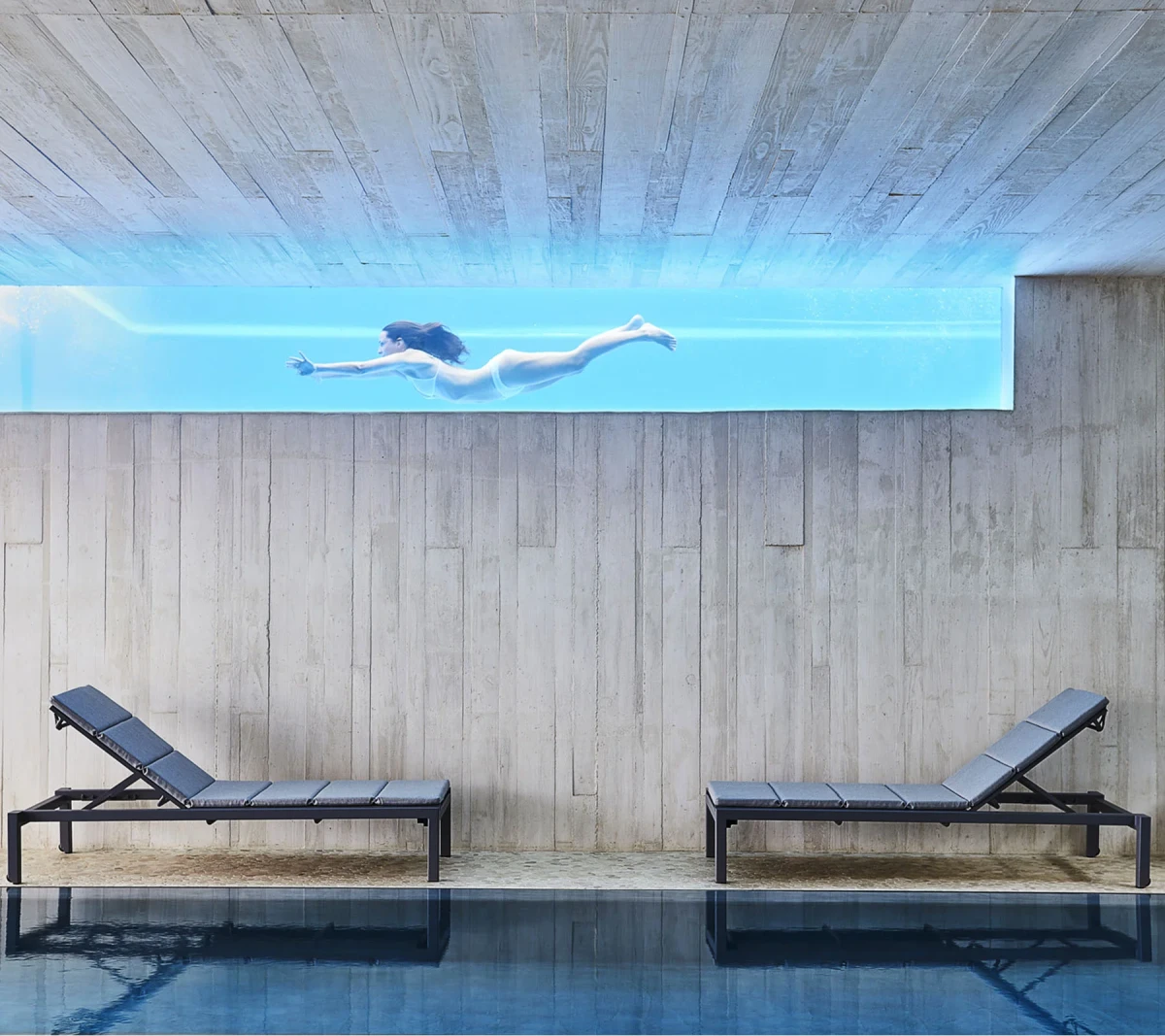 Relax sunbed, stackable