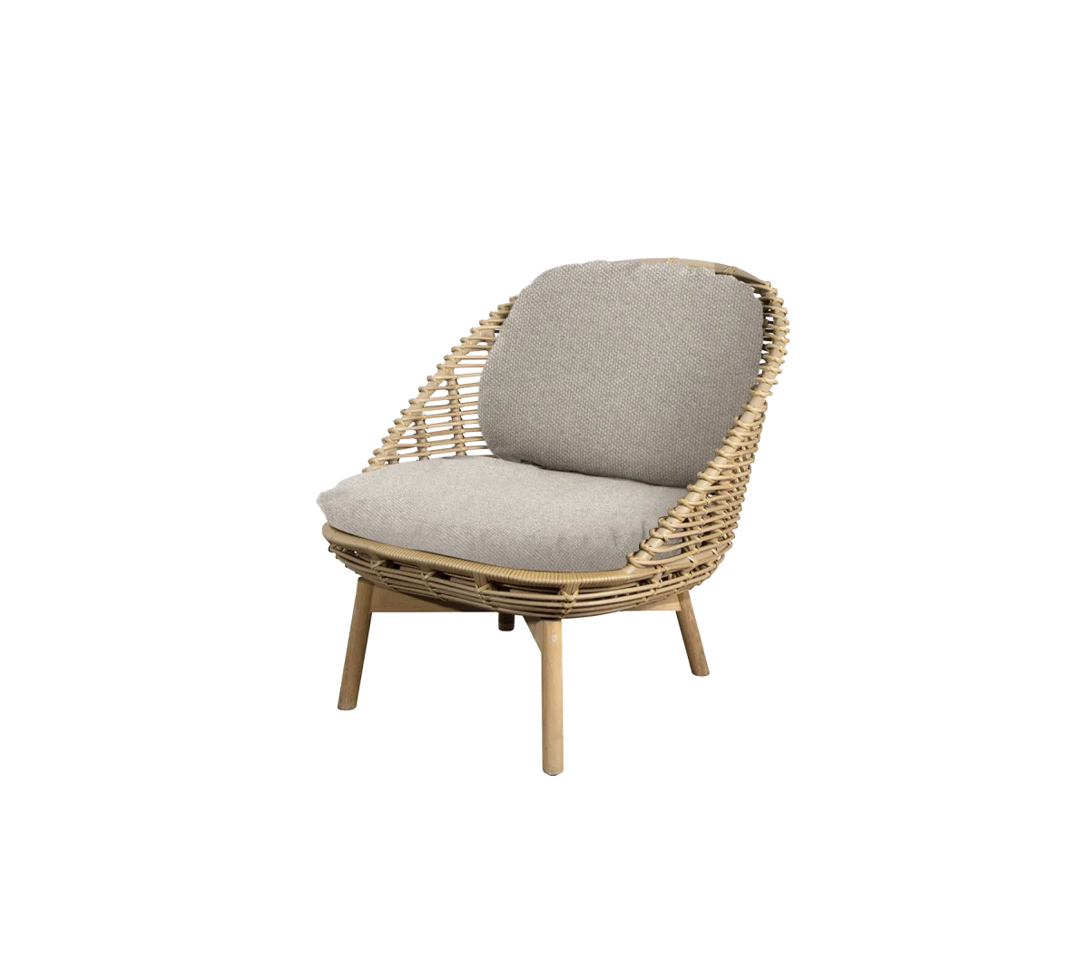 Hive lounge chair w/teak legs