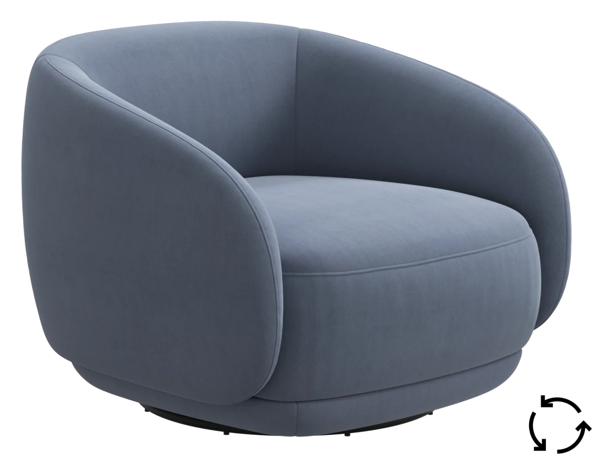 Bolzano armchair with swivel function