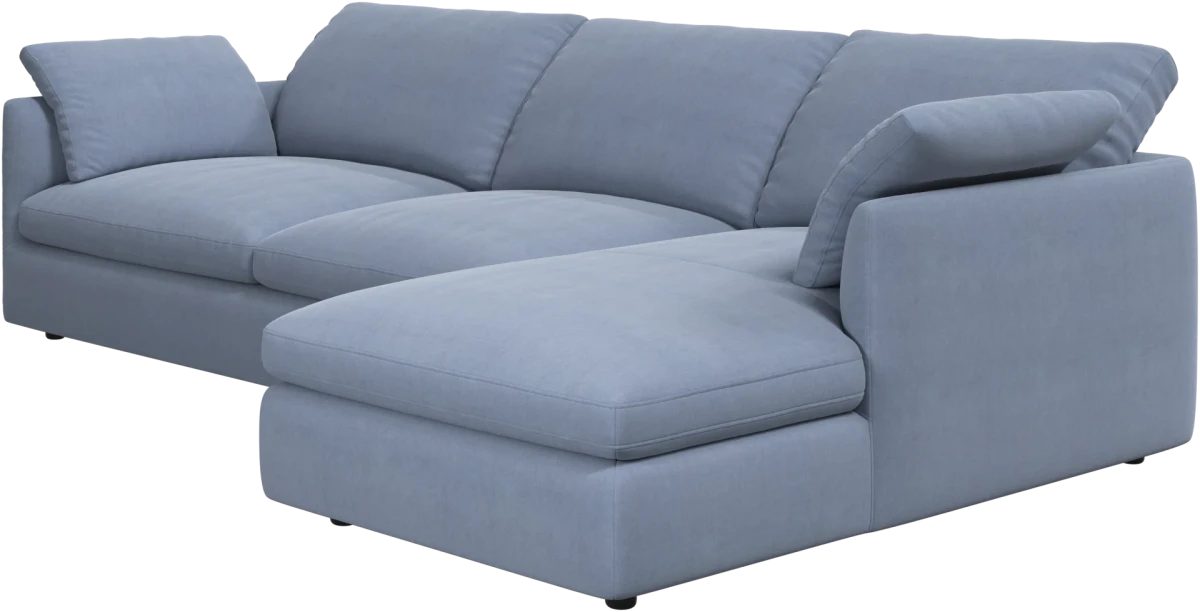 Milano sofa with chaise longue right
