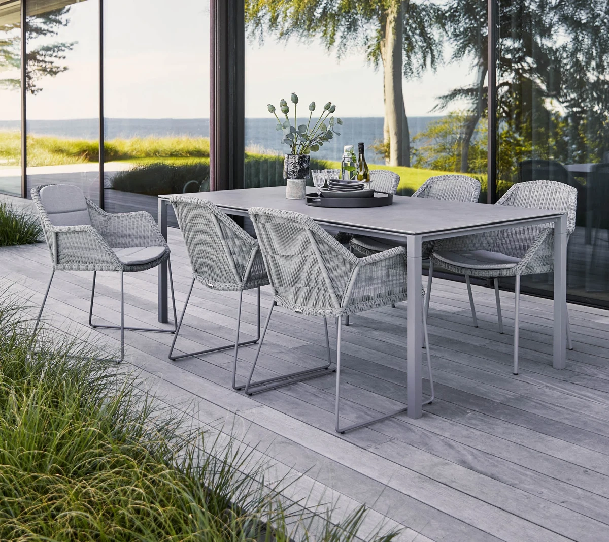 Pure dining table base, 200x100 cm