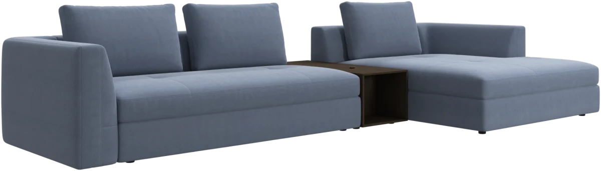 Bergamo chaise longue sofa with storage