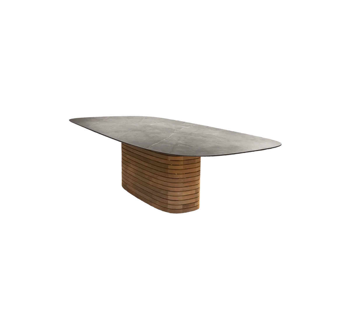 Mellow dining table base oval