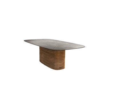 Mellow dining table base oval