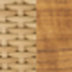 Natural, large flat peel Weave/teak