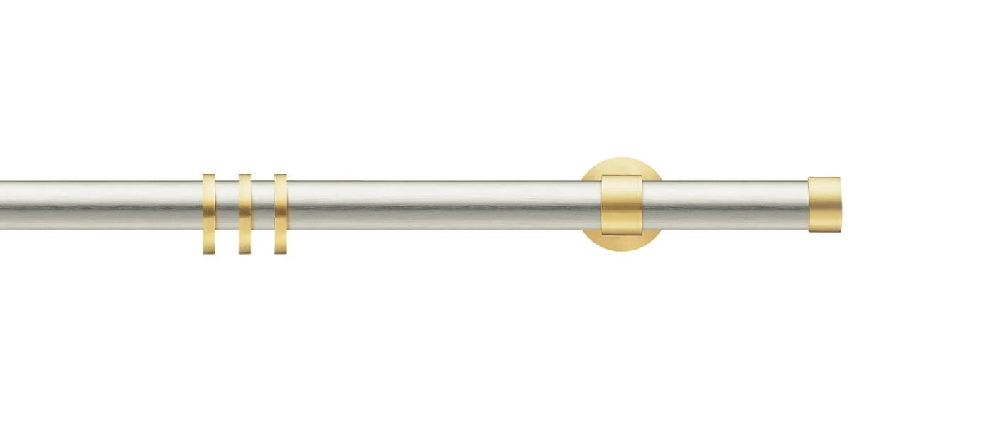 Brushed nickel / brushed brass