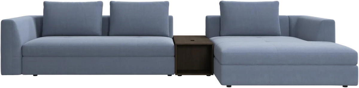 Bergamo chaise longue sofa with storage