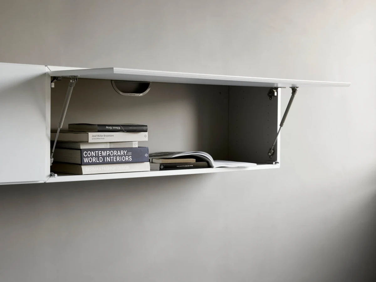 Lugano wall mounted cabinet with flip-up doors