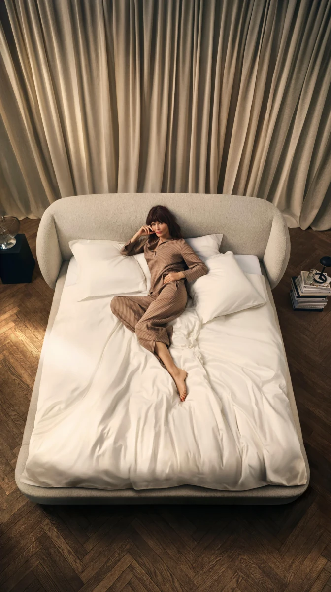Bolzano bed with slats  - W140xL200cm