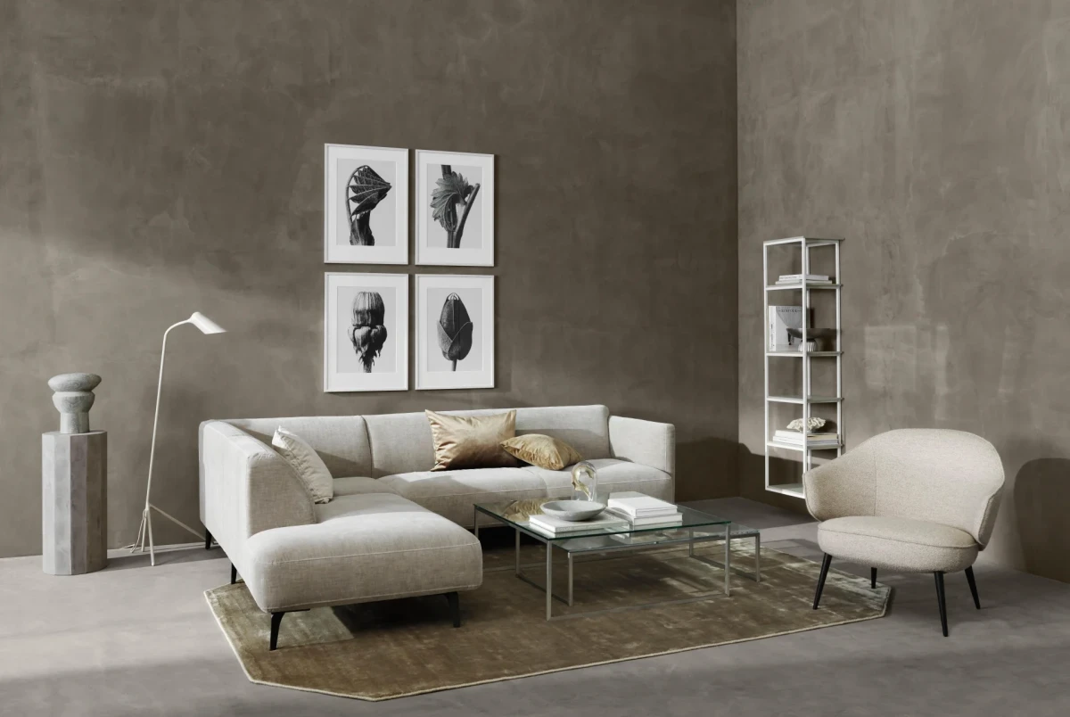 Modena corner sofa with lounging unit