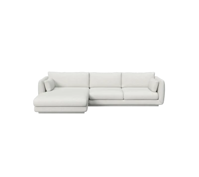 Bloom 2-seater sofa w/chaise lounge right & plinth