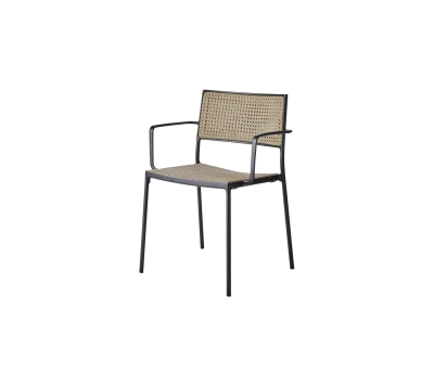 Less armchair, stackable