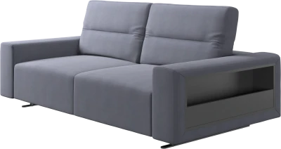 Hampton sofa with adjustable back and storage on the right side