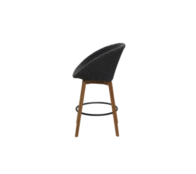Peacock bar chair w/teak legs