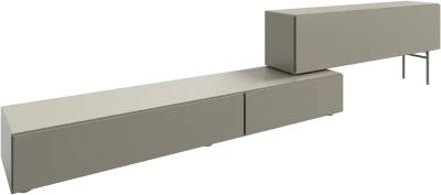 Lugano wall system with drop down doors