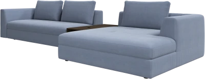 Bergamo chaise longue sofa with storage