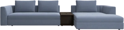 Bergamo chaise longue sofa with storage