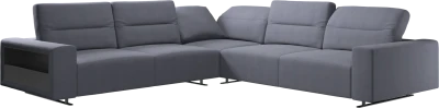 Hampton corner sofa with adjustable back and storage on left side