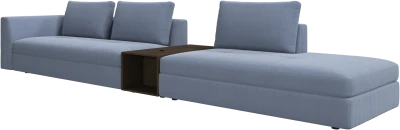 Bergamo 3 seater lounge sofa with storage